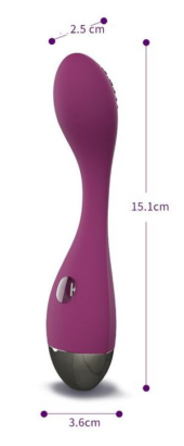 Фиолетовый вибромассажер G-Spot Evelyn - 15,1 см. - 2