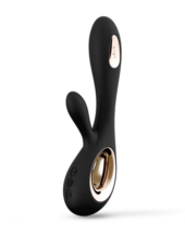 Черный вибратор-кролик Lelo Soraya Wave - 21,8 см. - 0