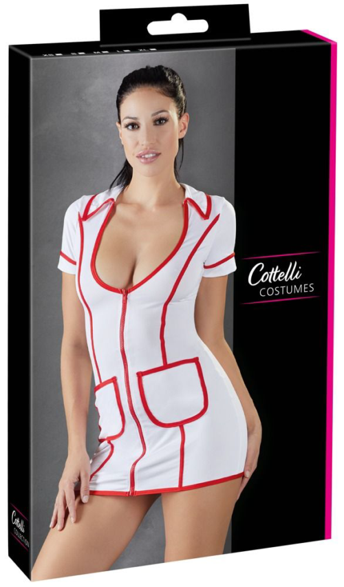 Сексуальное платье медсестры на молнии - 1