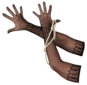 Изящные сетчатые длинные перчатки - 4