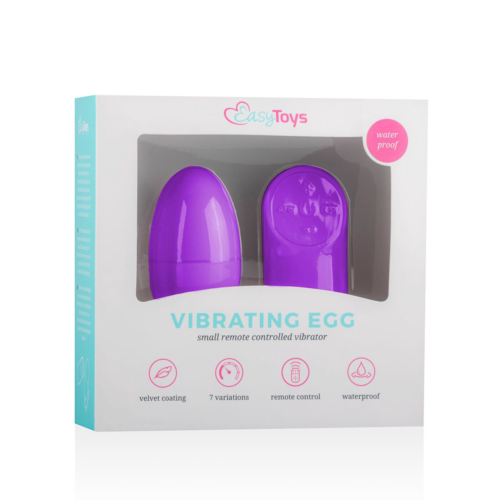 Фиолетовое виброяйцо Vibrating Egg с пультом ДУ - 4