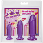 Набор из трех фиолетовых анальных фаллоимитаторов Crystal Jellies Anal Starter Kit - 1