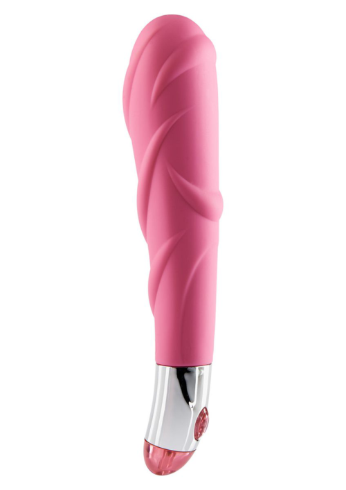 Розовый вибратор Lovely Vibes Laced - 18,5 см. - 0