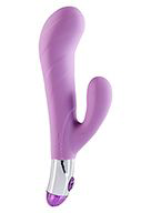 Фиолетовый вибратор Lovely Vibes G-spot Twin - 20 см. - 1