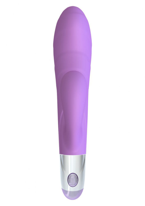 Фиолетовый вибратор Lovely Vibes G-spot Twin - 20 см. - 2