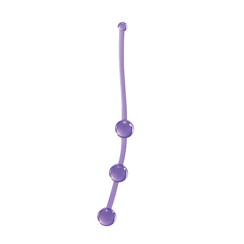 Фиолетовая анальная цепочка JAMMY JELLY ANAL 3 BEADS VIOLET - 15 см. - 0