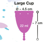 Фиолетовая менструальная чаша Menstrual Cup Large - 3