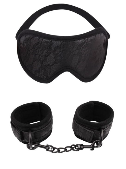 Черный эротический набор Temptation Bondage Kit - 0