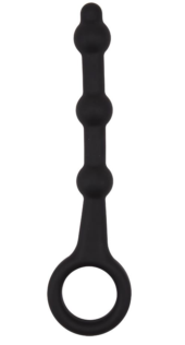 Черная анальная ёлочка Pleasure Piston - 17,5 см. - 0