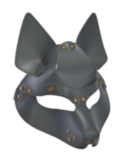 Серая маска Wolf с клепками - 0