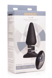 Черная анальная пробка Model R Smooth Rimming Plug with Remote - 14,2 см. - 5