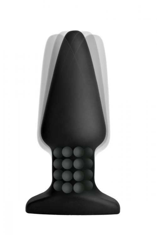 Черная анальная пробка Model R Smooth Rimming Plug with Remote - 14,2 см. - 2