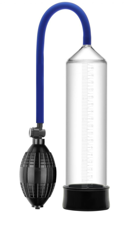 Прозрачная вакуумная помпа Erozon Penis Pump с грушей - 0