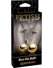 Вагинальные шарики Ben-Wa Balls золотистого цвета - 2
