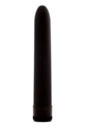 Черный классический вибратор - 17,5 см. - 0