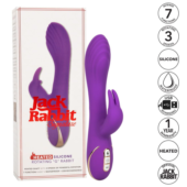 Фиолетовый вибратор-кролик с нагревом Jack Rabbit Signature Heated Silicone Rotating - 21,5 см. - 4