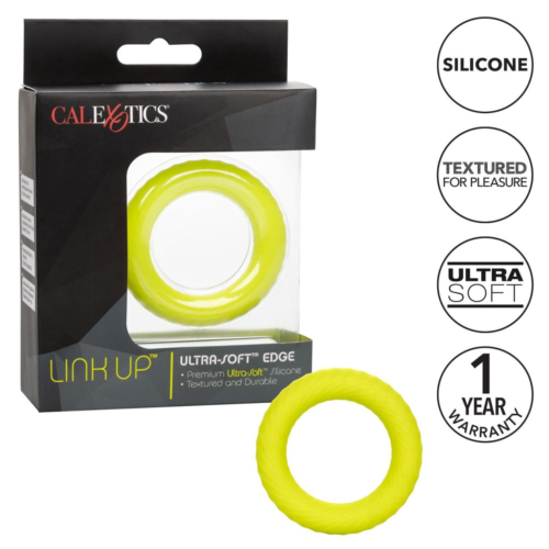 Лаймовое эрекционное кольцо Link Up Ultra-Soft Edge - 4