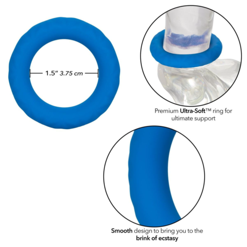 Синее эрекционное кольцо Link Up Ultra-Soft Max - 3