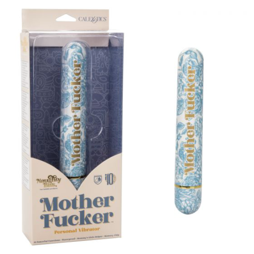 Голубой классический вибратор Naughty Bits Mother Fucker Personal Vibrator - 18 см. - 1