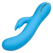 Голубой вибромассажер Insatiable G Inflatable G-Bunny с функцией расширения - 21 см. - 0