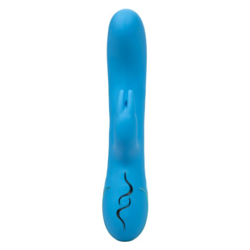 Голубой вибромассажер Insatiable G Inflatable G-Bunny с функцией расширения - 21 см. - 6