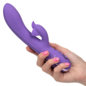 Фиолетовый вибромассажер Inflatable G-Flutter с функцией расширения - 21 см. - 2