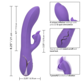 Фиолетовый вибромассажер Inflatable G-Flutter с функцией расширения - 21 см. - 3
