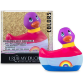 Вибратор-уточка I Rub My Duckie 2.0 Colors с разноцветными полосками - 1