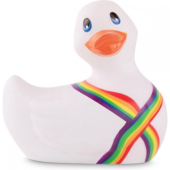 Белый вибратор-уточка I Rub My Duckie 2.0 Pride - 0
