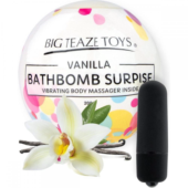 Бомбочка для ванны Bath Bomb Surprise Vanilla + вибропуля - 0