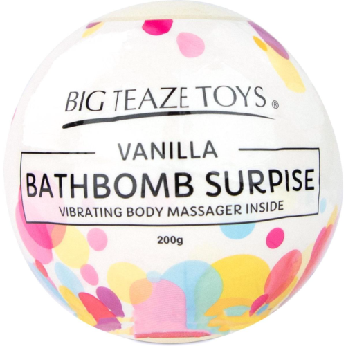 Бомбочка для ванны Bath Bomb Surprise Vanilla + вибропуля - 1