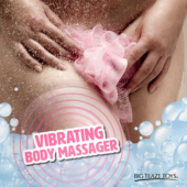 Розовая губка для ванны с вибропулей Vibrating Bath Sponge - 3