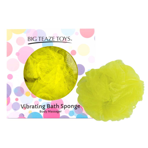 Желтая губка для ванны с вибропулей Vibrating Bath Sponge - 2