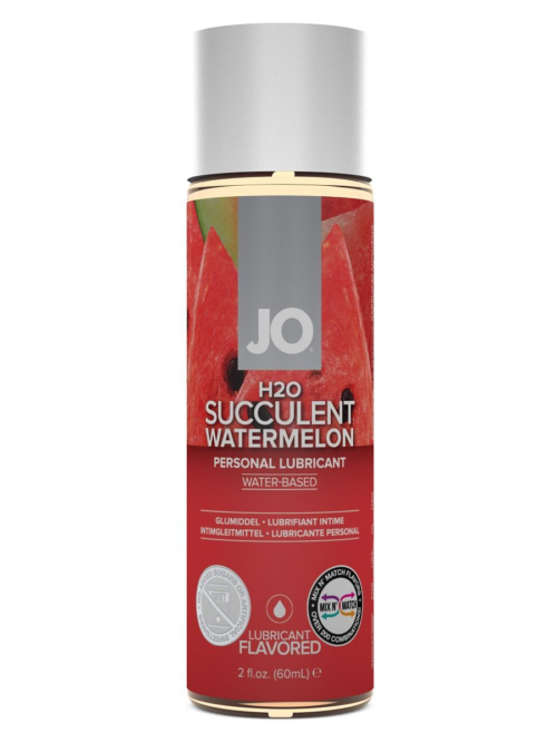 Лубрикант на водной основе с ароматом арбуза JO Flavored Watermelon - 60 мл. - 0