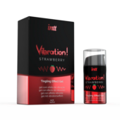 Жидкий интимный гель с эффектом вибрации Vibration! Strawberry - 15 мл. - 1