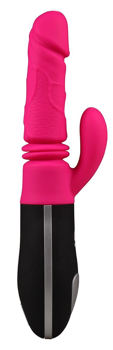 Ярко-розовый вибростимулятор-кролик для зоны G Pink Punch - 28,1 см. - 0