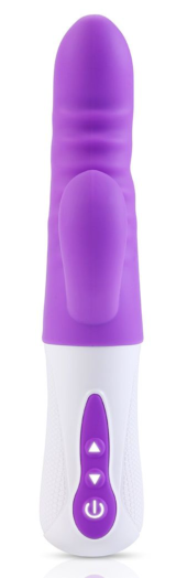 Фиолетовый вибростимулятор Purple Punch - 24 см. - 2