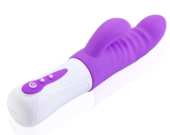 Фиолетовый вибростимулятор Purple Punch - 24 см. - 3