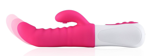 Ярко-розовый стимулятор-кролик Punch G - 23,7 см. - 1