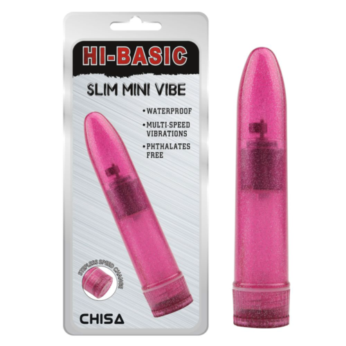 Розовый мини-вибратор Slim Mini Vibe - 13,2 см. - 1