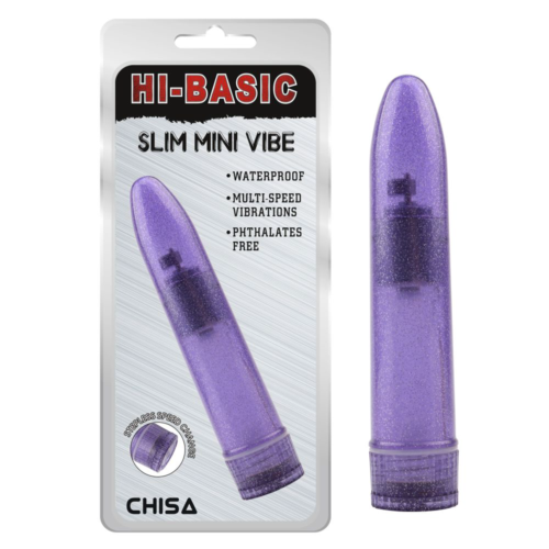 Фиолетовый мини-вибратор Slim Mini Vibe - 13,2 см. - 1