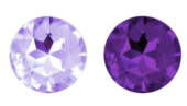 Набор из 2 золотистых анальных пробок с фиолетовыми кристаллами Booty Plug Original Luxury Set - 3