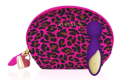 Фиолетовый вибратор Lovely Leopard - 12 см. - 1
