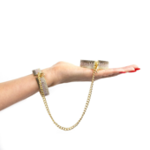 Золотистые наручники Diamond Handcuffs Liz - 1