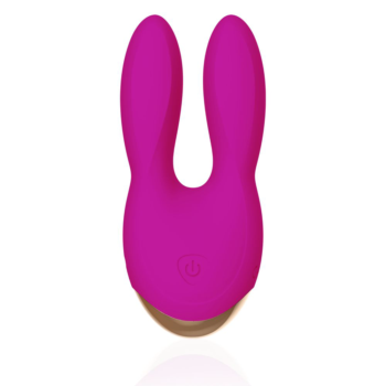 Ярко-розовый вибратор с ушками Bunny Bliss - 11 см.