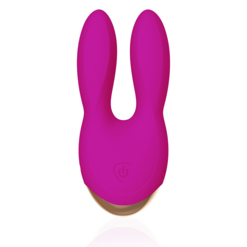 Ярко-розовый вибратор с ушками Bunny Bliss - 11 см. - 0