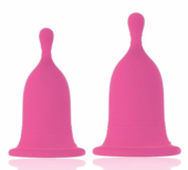 Набор из 2 розовых менструальных чаш Cherry Cup - 0