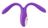 Фиолетовый сдвоенный вибратор Bendable Double Vibrator - 24,3 см. - 4