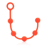 Набор оранжевых анальных цепочек Posh Silicone O Beads - 4
