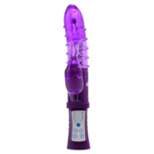 Фиолетовый вибратор MAGIC TALES SPELLING RABBIT со спиралью на стволе - 22,5 см. - 1